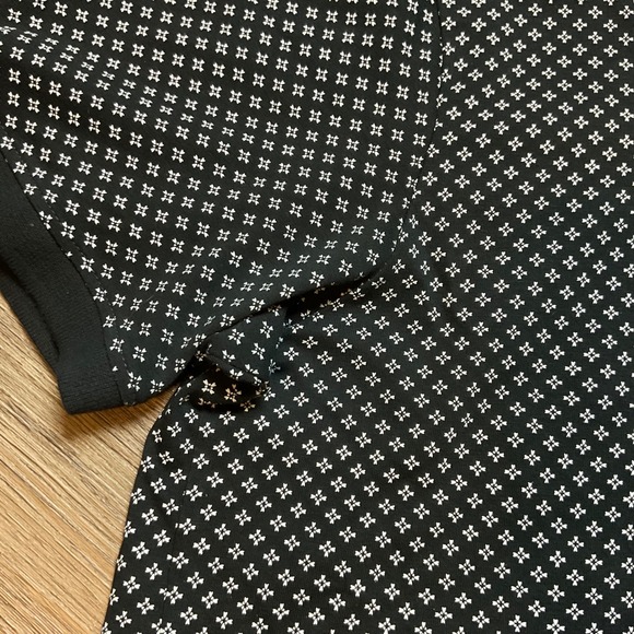 Kenneth Cole New York Mens Polo Shirt Black White Large Geometric Golf Dressy - Picture 5 of 8